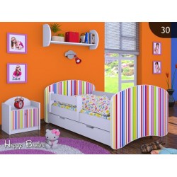 Otroška postelja Happy babies Barvne črte 30